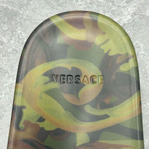 NWT Versace Slide 'Baroccoflage Print Slides Men’s Camouflage size 40 - Picture 12 of 15